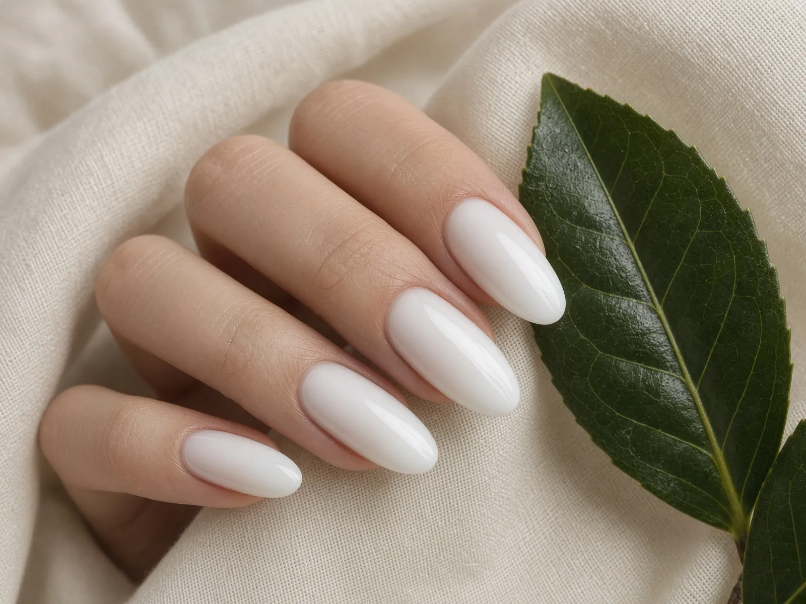Sculpted glossy nails with a clean finish